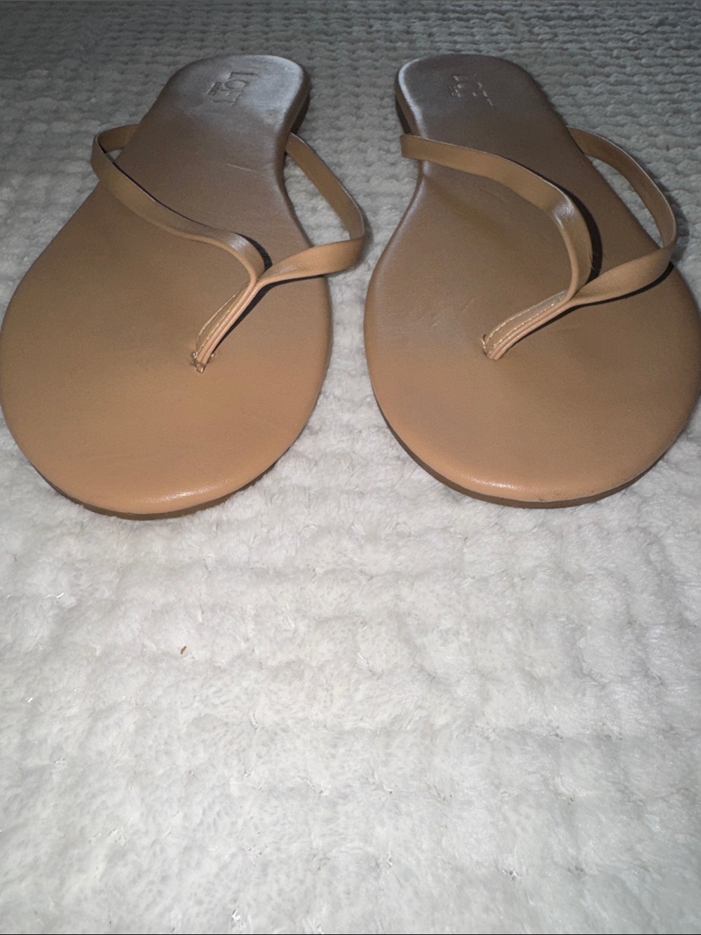 🩴 EUC LOFT Nude Minimalist Flip Flop Sandals – Women’s Size 10 - Picture 2 of 8